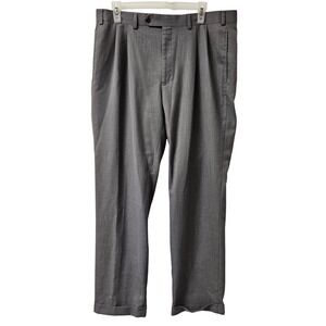 Lauren Ralph Lauren Mens Grey Pleated Dress Pants 35x32 RN 90736 Office Trousers